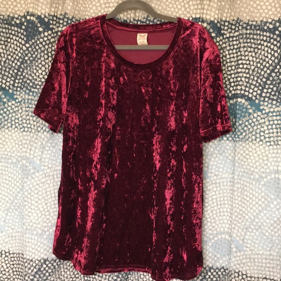 Tops - NWOT Wine Red Velvet Top